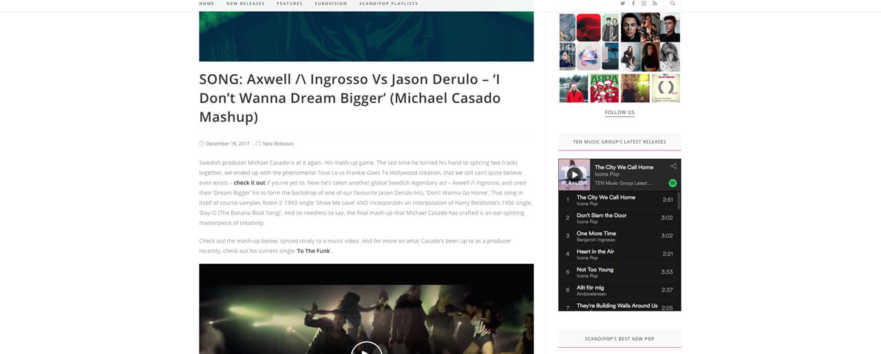 My mashup with Axwell Λ Ingrosso Vs Jason Derulo gets to Scandipop!